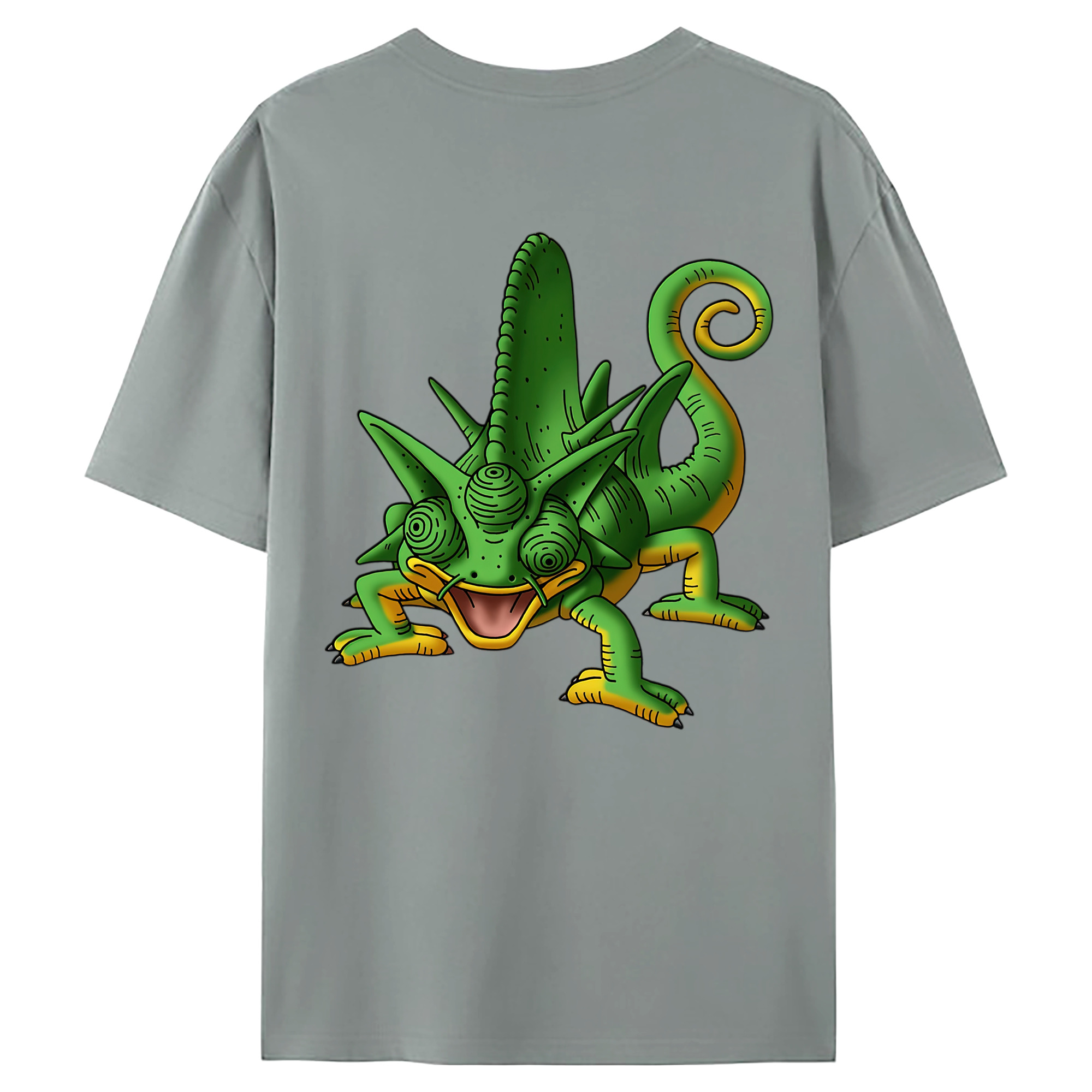 （画像用） ドラゴンクエスト Doragon Kuesuto Dragon Quest 綿100％ メンズ半袖Tシャツ（バックプリント） 通気性